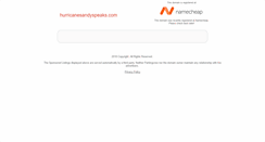 Desktop Screenshot of hurricanesandyspeaks.com